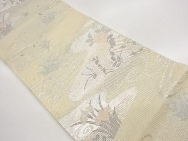 JAPANESE KIMONO / ROSHIWAE KASUMI-NO-FLOWERS / RYUUSUI PATTERN ORIGIDA